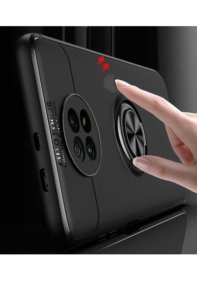 Xiaomi Redmi Note 9 5G Kılıf Yüzüklü Magnetli Ravel Case
