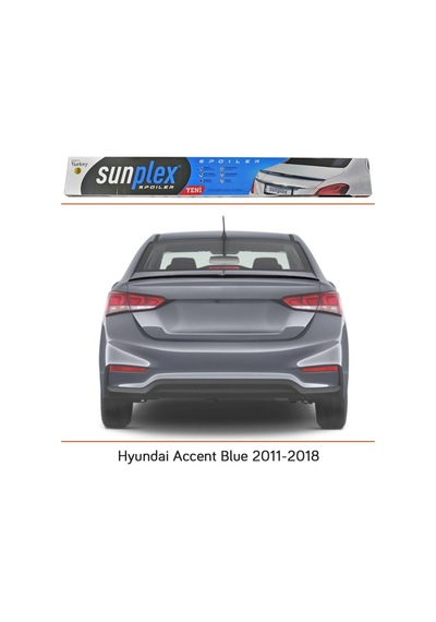 ŞüsCarOto Hyundai Accent Blue Bagaj Üstü Spoiler Sunplex Piano Black 2011-2018 (00)