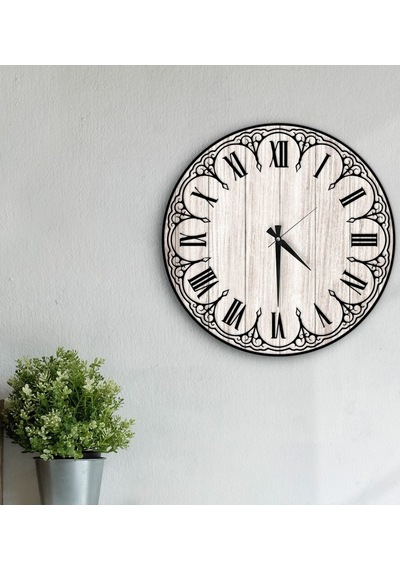 Bk Gift Dekoratif 45Cm Ahşap Duvar Saati-158
