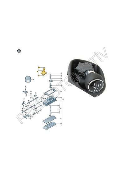 Caddy Vites Topuzu Ve Körüğü 5 İleri 1T0711113R 2K0711113