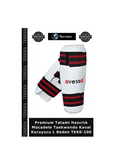Premium Tatami Hazırlık Mücadele Taekwondo Kaval Koruyucu L Beden Tekk-100 Çok Renkli