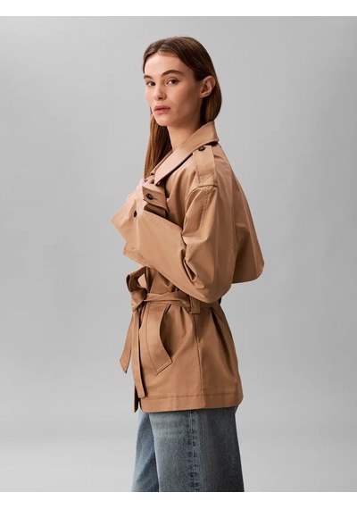 Calvin Klein Mıd Length Cotton Tr, Hms Kahverengi Kadın Ceket