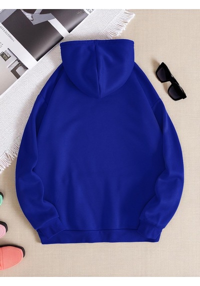 Uyguntarz Unisex Thousand Baskılı Oversize Sweatshirt Mavi