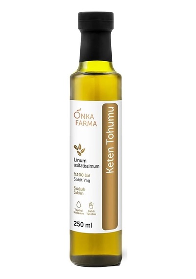 Doğal Ürünler Keten Tohumu Yağı 250 Ml%100 Saf, Soğuk Sıkım 2024 Yerli Üretim
