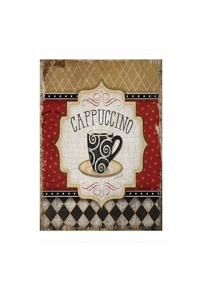 Bedeko Cafe Cappuccino Dekoratif Ahşap Tablo 35 Cm X 50 Cm