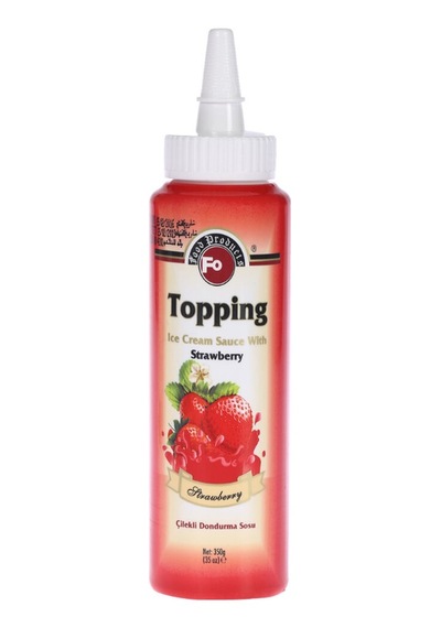 Fo Çilek Aromalı Topping Dondurma Sosu 350 G