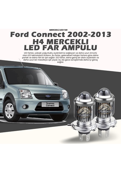 Ford Connect Için Uyumlu Şimşek Etkili Mercek Led Xenon Tek Renk Beyaz