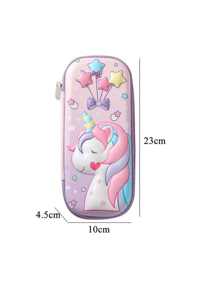 Valkyrie 3 Boyutlu Yıldız Balon Unicorn Su Geçirmez Kalem Kutusu Pembe