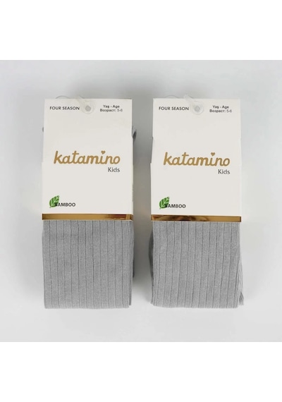 Melonika Beyza Kız Bambu Külotlu 1-5 Yaş Gri Çok Renkli