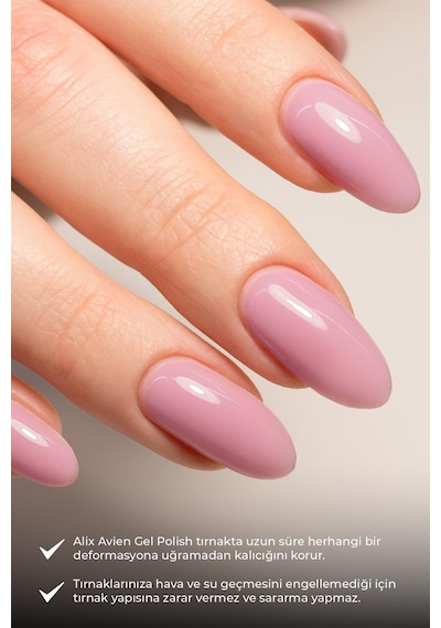 Alix Avien Uv Kalıcı Gül Kurusu Jel Oje 24 Gel Polish12 Ml