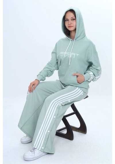 Unisex Çocuk %100 Pamuk Kapüşonlu Ve Çıtçıtşı Oversize Alt&üst Trend Eşofman Takımı-302-eşt-0008 Su Yeşil Unisex Çocuk %100 Pamuk Kapüşonlu Ve Çıtçıtşı Oversize Alt&üst Trend Eşofman Takımı-302-eşt-0008 Su Yeşil