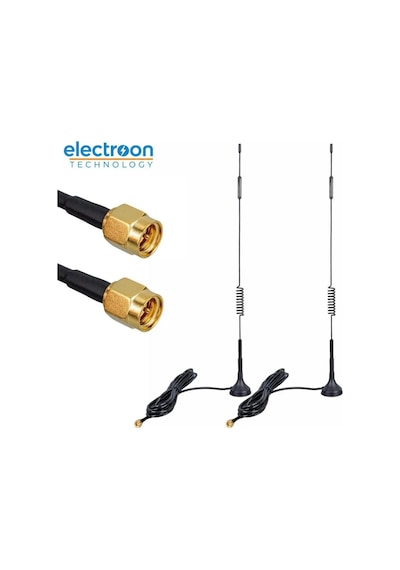 Electroon 4g/lte 5dbi Superbox Uyumlu 3mt Kablolu Dış Ortam Modem Anteni - 2adet
