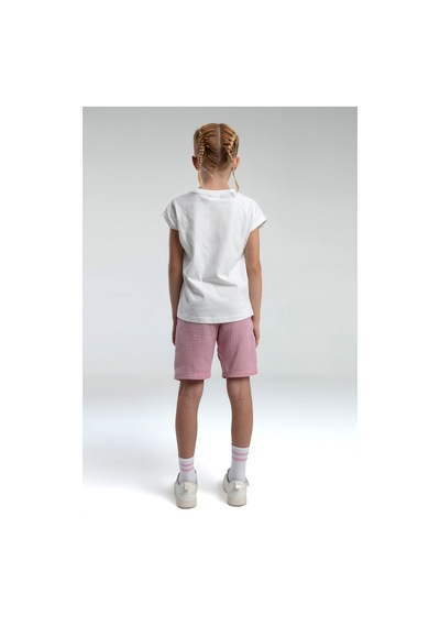 Rolypoly Kız Çocuk Beyaz Bermuda Takım 5274-47651 Beyaz