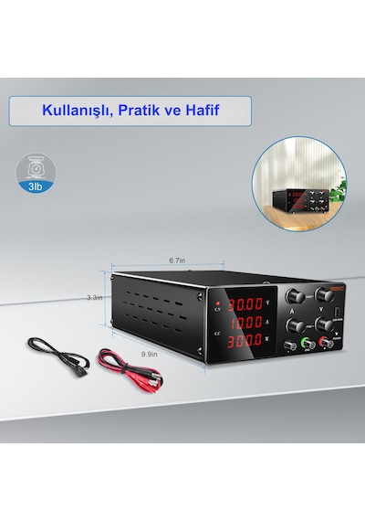 0-30v/0-10a Ayarlanabilir Dc Güç Kaynağı Voltaj Regülatörü Yatay