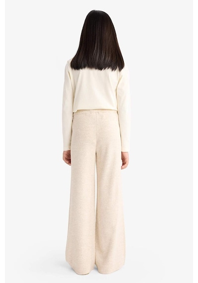 Defacto Kız Çocuk Beli Lastikli Wide Leg Pantolon F4124a825wner233 Ekru