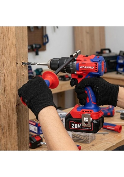 Workpro Wp390017 20volt 120nm. Kömürsüz Profesyonel Şarjlı Darbeli Matkap Akü Dahil Değildir