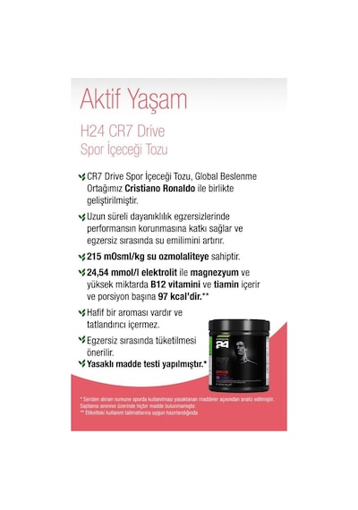 Herbalife Cr7 Drive Güç Ve Dayanıklılık İçeceği Sporcu Enerji Elektrolit Tozu