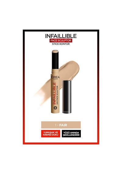 L'oréal Paris Infaillible Face Sculpter Stick Kontür - Fair 30188372-10992