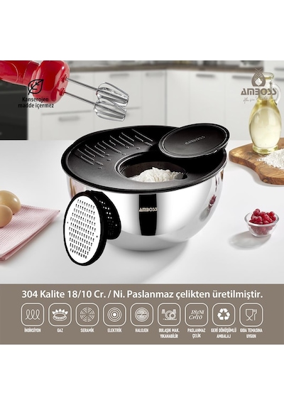 Amboss Ruby 4 Parça Çok Amaçlı Kase 24 Cm