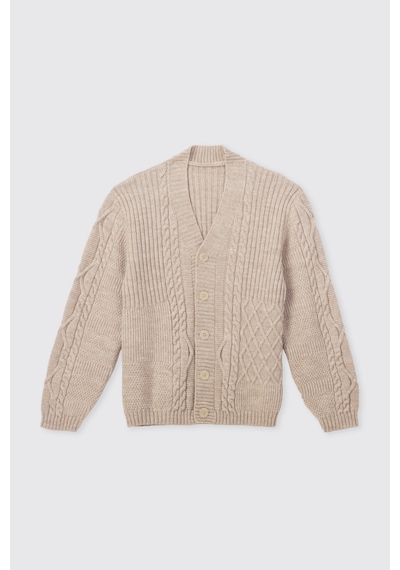 Panço Erkek Çocuk Triko Bej Hırka 2621bk82005 Krem