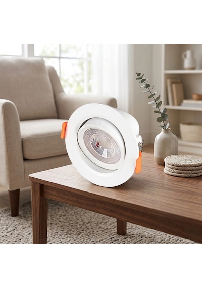 1 Adet Cata Ct 5204 Akik Beyaz Kasa 7w Sıva Altı Led Spot Beyaz Işık 6400k Renkli