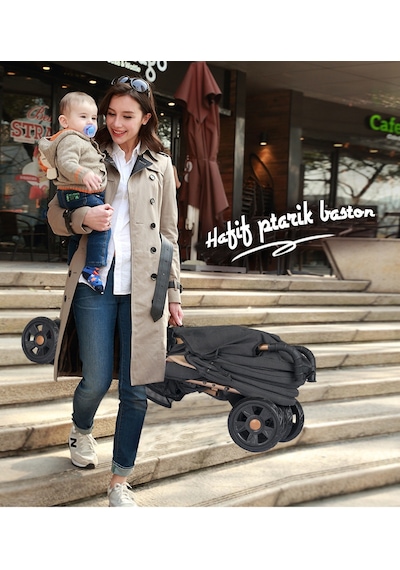 Baby Home 104 Quid Tam Yatarlı Baston Bebek Arabası