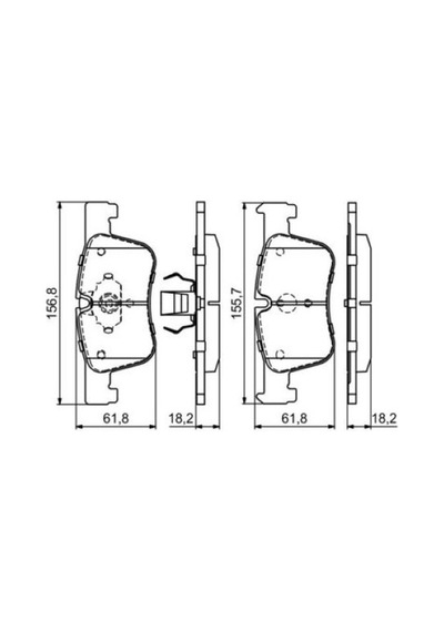 Bmw 5 E60 525d 2.5 2004-2007 Bosch Ön Balata Netpar25506