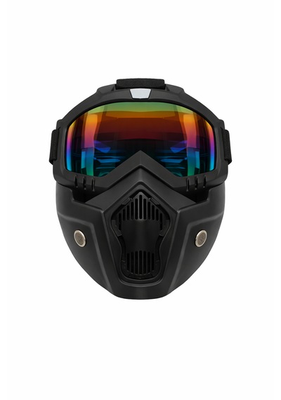 Jet Maske Mavi Renk Camlı Siyah - Mavi