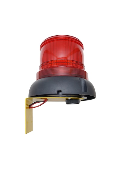 Mesan Ø110 İkaz Lamba Xenon Çakar Buzzer L Montaj Kırmızı 12vdc Ms 608.1.12vdc