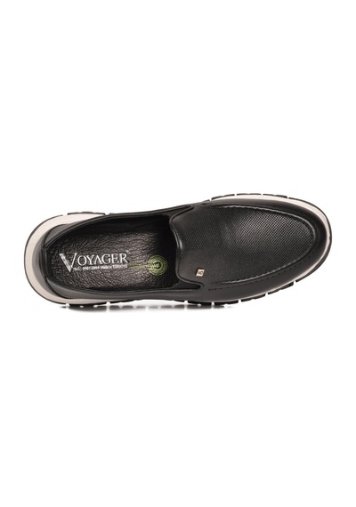 Voyager Erkek Siyah Hakiki Deri Rahat Tabanlı Şık Makosen Casual Ayakkabı Loafer 6574 M