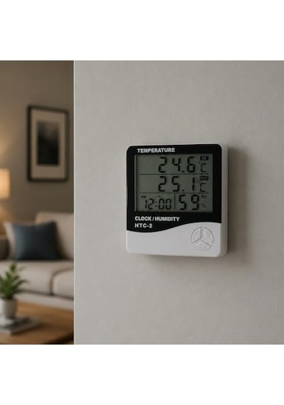 Ayrex Htc-2 Kablolu Termometre Ve Nem Ölçer / İç Ve Dış Ortam Takibi İçin Gelişmiş Çözüm
