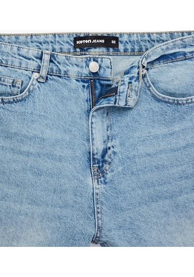 Koton Rahat Kalıp Pamuklu Bermuda Jean Şort Orta İndigo 6sam40229nd