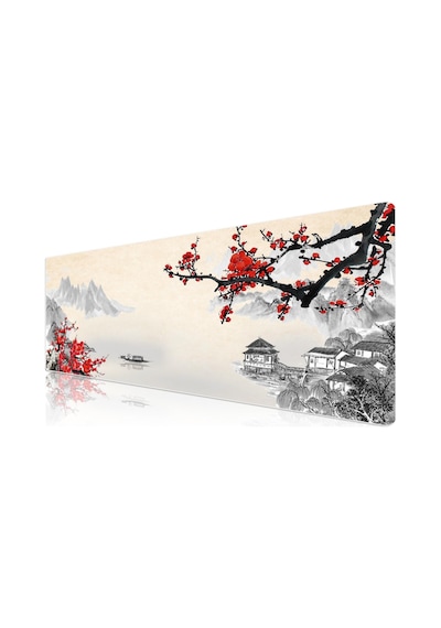 Klasse Pro - 6 Farklı Model Dikişli Kenar 70x30 Cm Oyuncu Gaming Mouse Pad Cherry Blossom