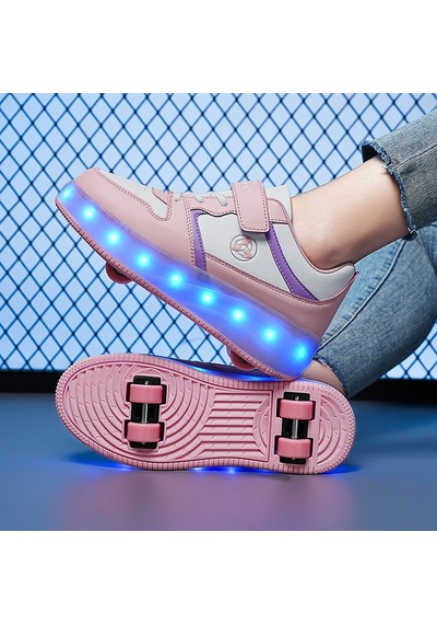 Maxaccess Çocuk Dört Tekerlekli Paten Ayakkabıları Erkekler Ve Kadınlar Öğrenci Sürümü Tekerlekli Paten Ayakkabıları Pembe Pembe