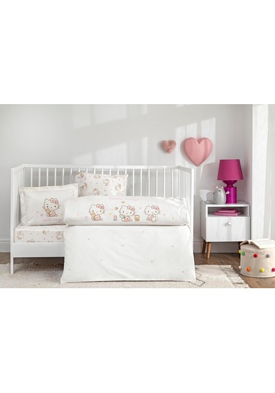 Hello Kitty Cute Baby Pamuk Bebek Nevresim Takımı Çok Renkli