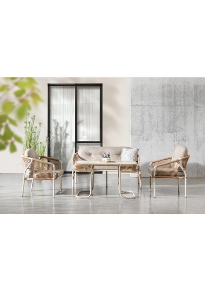 Martin Mini Bahçe Balkon Oturma Grubu Antrasit