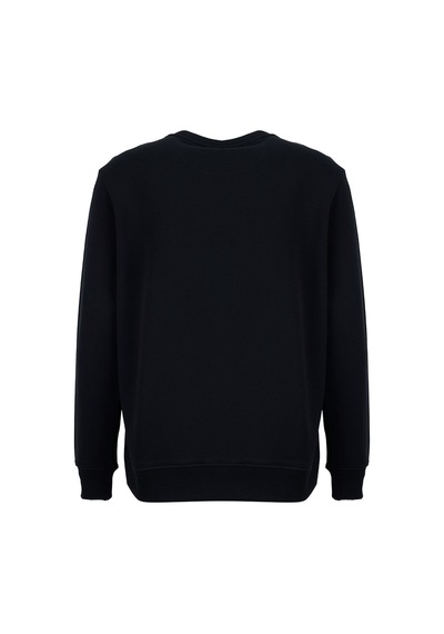 Jeep J6wm-swt7376 Siyah Erkek Bisiklet Yaka Baskılı Relaxed Fit Sweatshirt