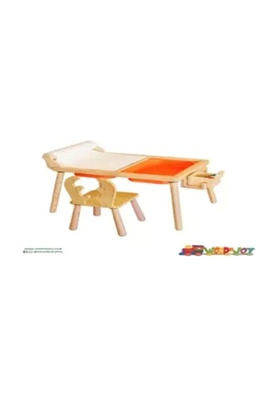 Wood&joy Rulo Aparatli Duyusal Etkinlik Masası + 1 Sandalye