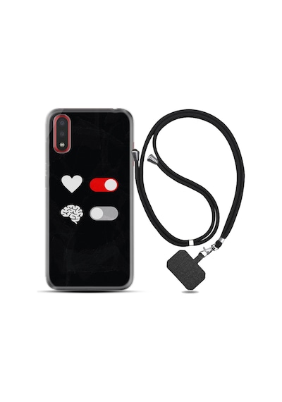 Samsung Uyumlu Galaxy A01 Core Kılıf Ipli Askılı Love Brain 1722