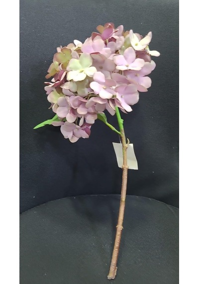 Yapay Ortanca Çiçeği, Mor-beyaz Tonları, 35 Cm, Dekoratif Ev Süsü, Doğal Görünümlü Hydrangea Dalı Diğer