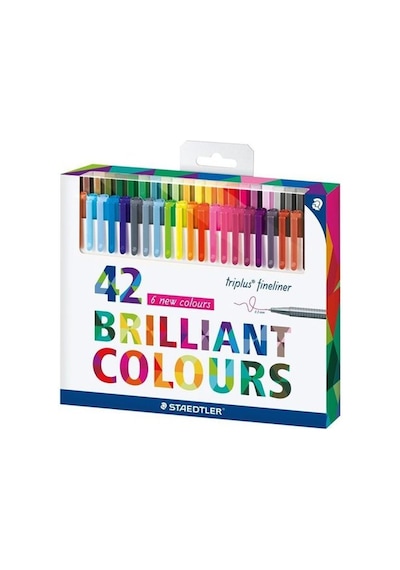 Hobi-Marketart Staedtler Triplus Fineliner Kalem 0.3Mm 42 Renk Set