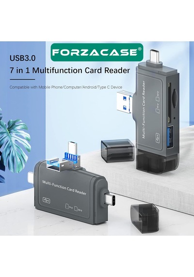Forzacase Type-c, Lightning, Micro Usb Uyumlu Usb 3.0 Otg Sd Kart Okuyucu Çevirici Adaptör - Fc1159 1 Adet