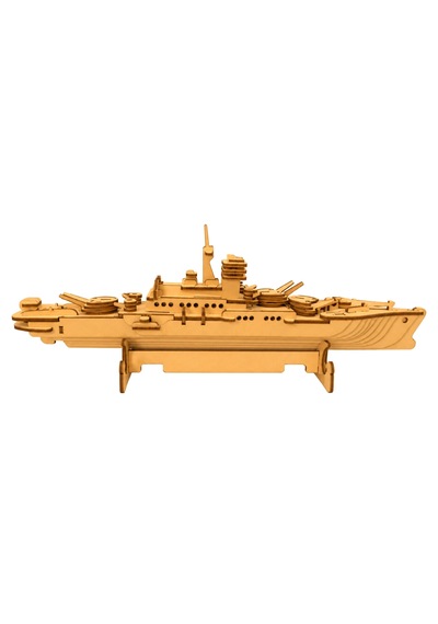 The Cruiser Warship Ahşap Maket Seti Dıy Savaş Gemisi Koleksiyoner Modeli 123 Parça