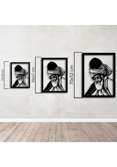 Mevlana Metal Duvar Dekoru