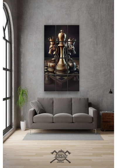 12 Parça Satranç Çerçeve Görünümlü Mdf Tablo Duvar Süsü Hediyelik Eşya 45cm X 85cm Renkli - 602526223 Renkli 12 Parça Satranç Çerçeve Görünümlü Mdf Tablo Duvar Süsü Hediyelik Eşya 45cm X 85cm Renkli - 602526223 Renkli