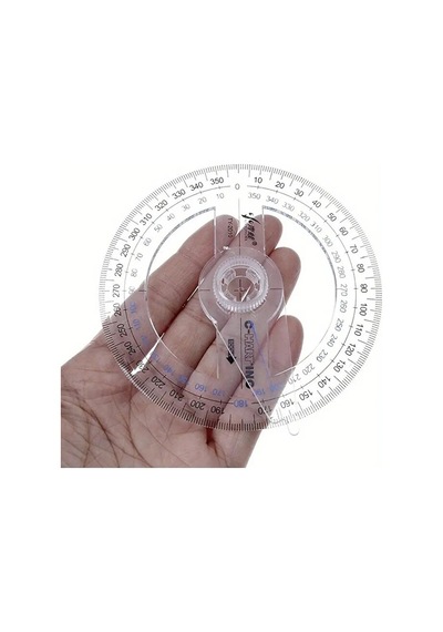 360 Protractor Cetvel, Şeffaf Matematik, Geometri, Tasarım Ve Sanat Projeleri İçin İdeal-1ad Çok Renkli