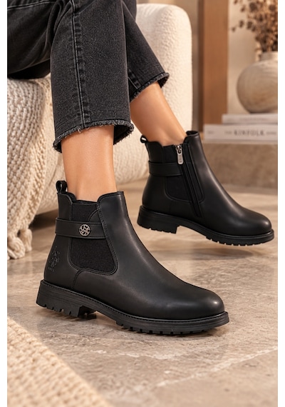 U.s. Polo Assn. Bloze Fermuarlı Günlük Kadın Bot 867800000794 01 Siyah