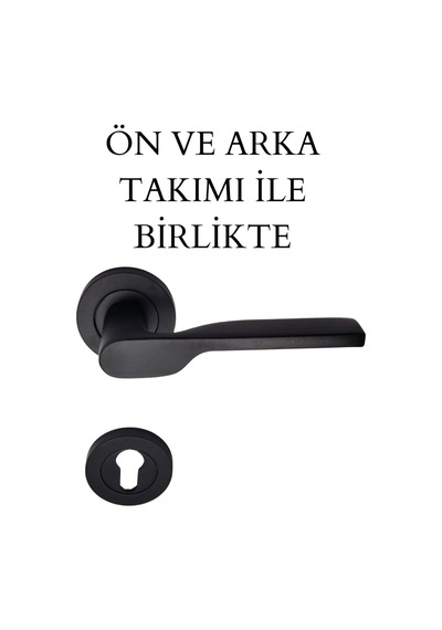 Sofya Siyah Yale Dış Çelik Kapı Kolu Rozetli Ön Ve Arka Takım İle Birlikte Tek Ebat
