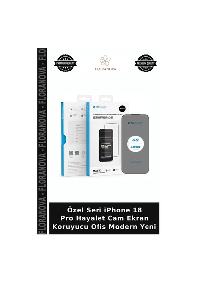 Özel Seri Apple iPhone Uyumlu 18 Pro Hayalet Cam Ekran Koruyucu Ofis Modern Yeni