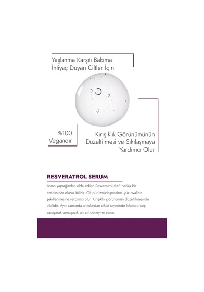 Lexroo Kırışıklık Görünümünün Düzeltilmesi Ve Sıkılaşmaya Yardımcı Resveratrol Serum